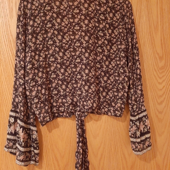 American Eagle Outfitters Women's Boho Floral Blouse Size Large - Picture 10 of 12